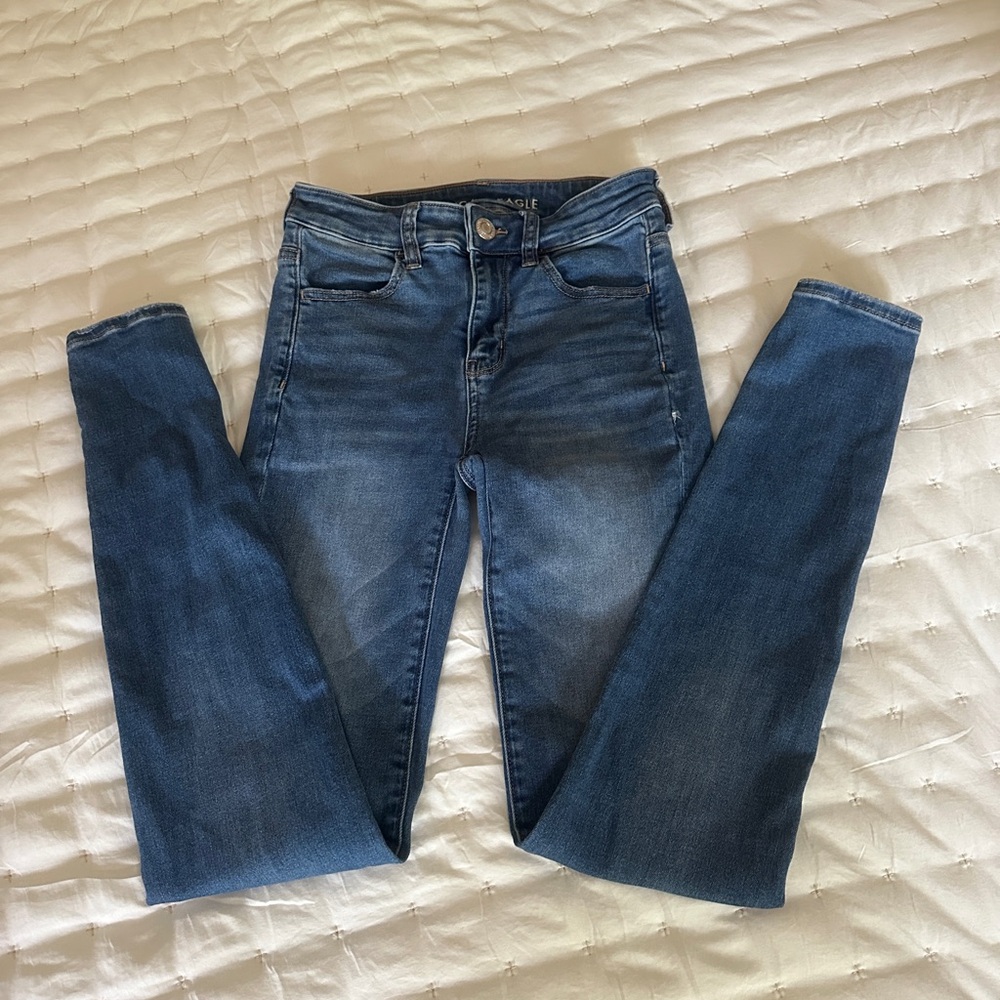 American Eagle Outfitters Blue Skinny Jeans with Stretch